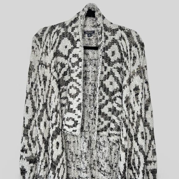 Lucky Brand Metallic Patterned Cardigan Sweater - Picture 3 of 7